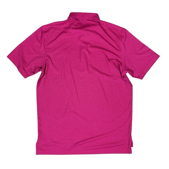Turtleson Pink Geometric Pattern Performance Golf Polo Stretch Athletic M Men’s - Picture 2 of 5